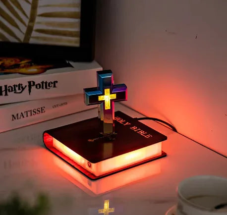 CrossLit of roomix-Illuminate your space with CrossLit, where the timeless elegance of a classic lamp meets the spiritual beauty of the cross.